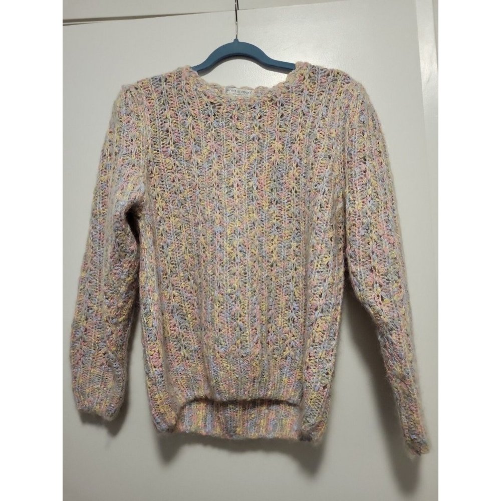 Jennifer Reed Vintage Womens Pullover Sweater Pastel Pink Yellow Blue Small